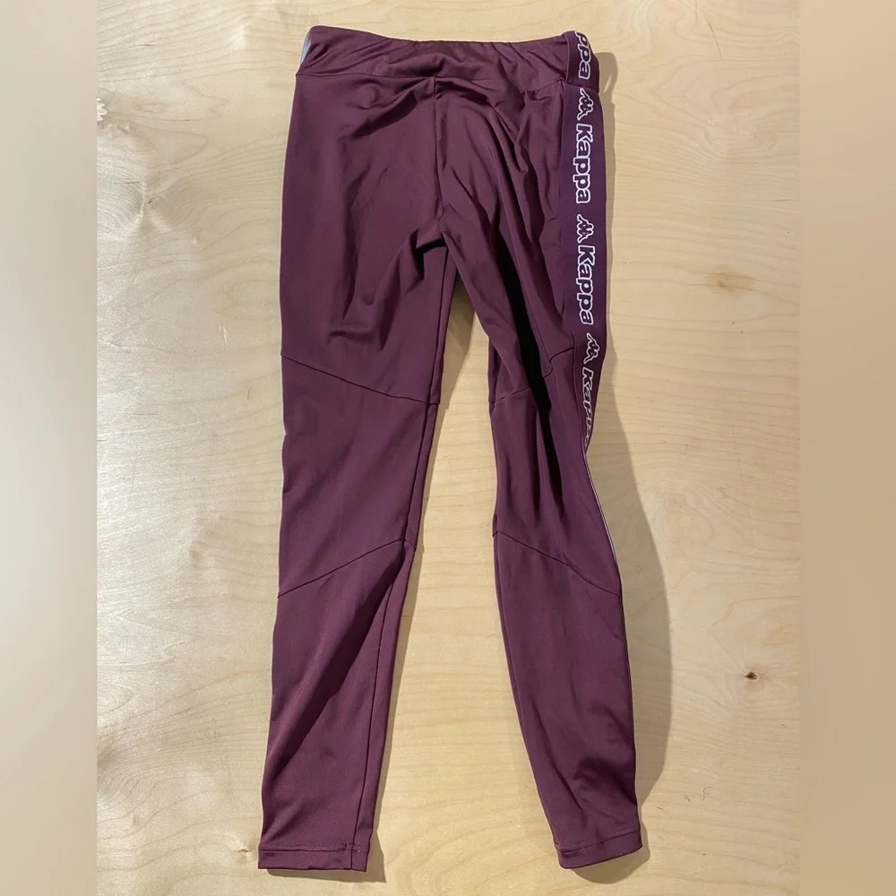 Kappa Burgundy Leggings Small (OQ)